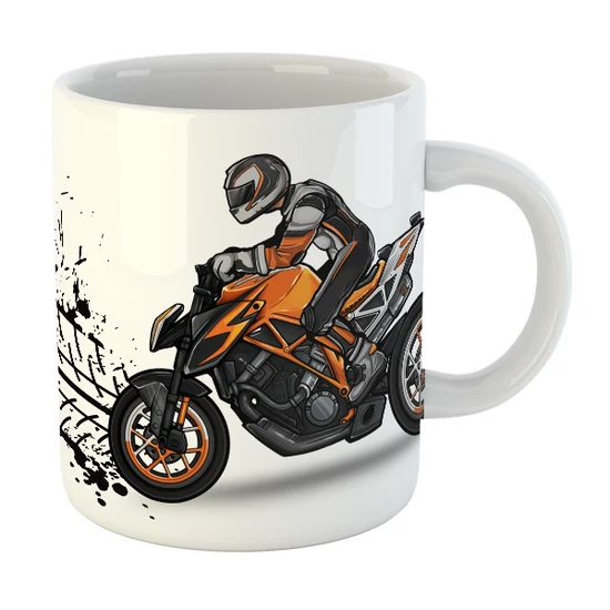 Motoros kerámia bögre
